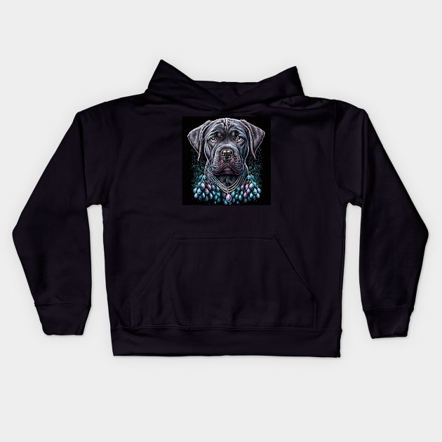 Luminous Cane Corso Kids Hoodie by Enchanted Reverie